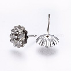 Boucles d'oreilles à tige en acier inoxydable 201 anti-ternissement&nbsp;STAS-I095-11P