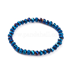 Bracelets extensibles avec perles en verre électrolytique&nbsp;BJEW-JB05794