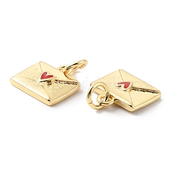 Breloques en laiton de placage de rack avec anneau de saut&nbsp;KK-F852-23G