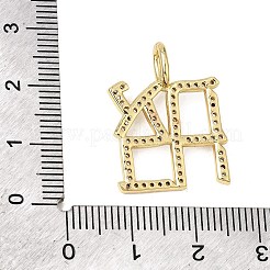 Pendenti in zirconi cubici trasparenti in micro pavè di ottone&nbsp;CU-CBA3C32-08G