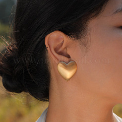 Boucles d'oreilles à tige en acier inoxydable 304 or clair&nbsp;EJEW-K257-03A-KCG