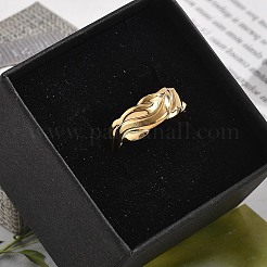Bague ouverte en acier inoxydable 304 pour femme&nbsp;RJEW-M049-01G-08