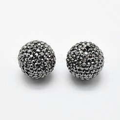 Handgemachte Fimo-Perlen Strass&nbsp;RB-L030-18A-14mm