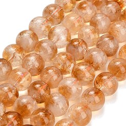 Colliers de perles de citrine naturelle en forme de cœur&nbsp;GG-T002-A01-12mm