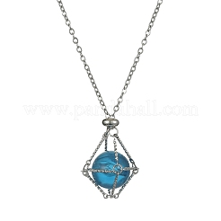 Pochette en macramé avec chaîne en acier inoxydable 304 résistante au ternissement&nbsp;NJEW-TA00117-02