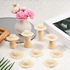 40 mini chapeau de poupée en tissu&nbsp;AJEW-SC0031-34C