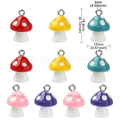 10 pz 5 colori ciondoli in resina opaca&nbsp;RESI-YW0001-50