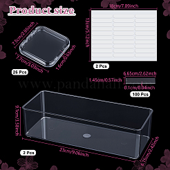 28 x Aufbewahrungsbox aus Kunststoff für Nagelkunst.&nbsp;AJEW-TW0001-09