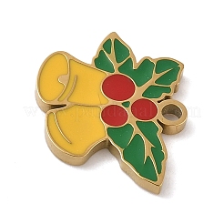 Weihnachtsmotive 304 Edelstahl Emaille Charms&nbsp;LS-STAS-K312-04D-G