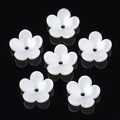 Tappi di perline con perla imitazione plastica a 4 petalo&nbsp;OACR-S020-32