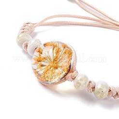 Braccialetto di perline intrecciate di perline di porcellana per donna ragazza&nbsp;BJEW-C004-01B