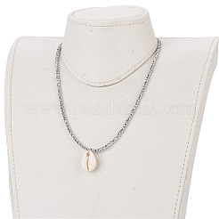 (venta de fábrica de fiestas de joyería) collares colgantes de concha de cauri&nbsp;NJEW-JN02292