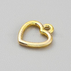 Legierung offene zurück Lünette Anhänger&nbsp;FIND-WH0152-473J-G