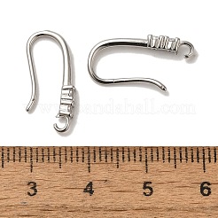 Ganci per orecchini in ottone placcato con micro pavé di zirconi cubici trasparenti&nbsp;KK-A231-04P