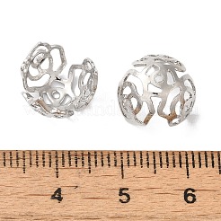 Messing-Blumen-Bead-Kappen&nbsp;KK-K381-02P