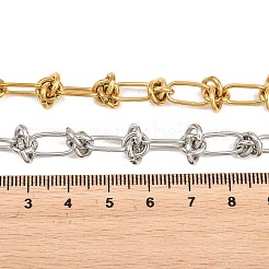 Collane a catena a maglie ovali in acciaio inossidabile 304 bicolore da 11 mm per uomo e donna&nbsp;NJEW-A070-01GP