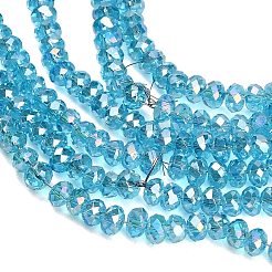 Chapelets de perles en verre électroplaqué&nbsp;GL-CBAA615-02H