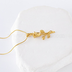 3 collana con ciondolo a forma di rosa in acciaio inossidabile per donna&nbsp;XL6293