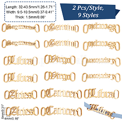 14 stücke 7 stil konstellationen thema 201 edelstahl schuh spitze dekorationen&nbsp;AJEW-PH0011-22