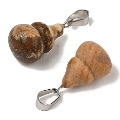 Natur Bildjaspisses Anhänger&nbsp;G-B127-03P-13