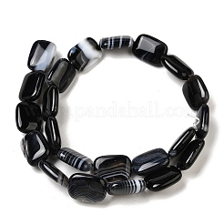 Chapelets de perles en agate à rayures naturelles/agates à bandes&nbsp;G-B137-B01-01B
