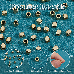 Perline distanziatrici in ottone da 100 pz&nbsp;KK-HS0015-30G
