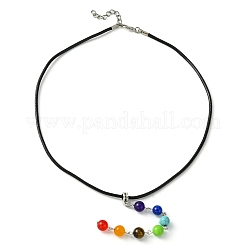 Collane con ciondolo con pietre preziose chakra naturali e sintetiche&nbsp;NJEW-JN04539