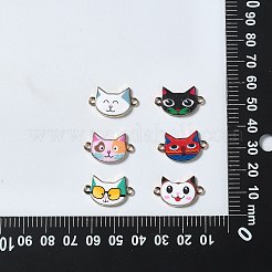 30pcs 6 Arten Legierungs-Emaille-Verbindungsstückcharme&nbsp;ENAM-CJ0004-55