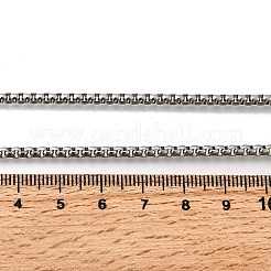 Collane con catena a maglie quadrate in acciaio inossidabile 201 da 3 mm&nbsp;NJEW-C097-02P