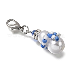 6 pendentif en verre décoratif.&nbsp;HJEW-JM04100