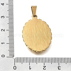 Placcatura ionica (IP) religion 304 ciondoli in acciaio inossidabile con resina epossidica&nbsp;SA-CBA7062-09G-02