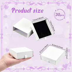 Boîtes à bijoux en papier&nbsp;LS-CON-WH0085-203B