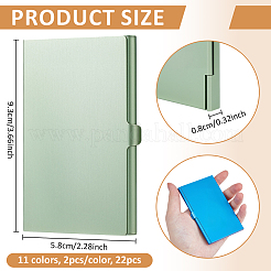 22 stücke 11 farben aluminium legierung visitenkarten halter fall box&nbsp;AJEW-WA0001-63