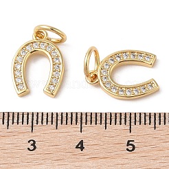 Ciondoli in ottone con placcatura a cremagliera con micro pavé di zirconi chiari&nbsp;X-ZIRC-P118-01G