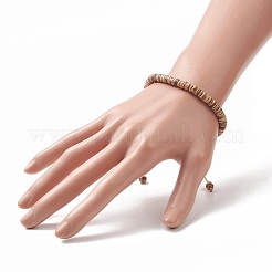 Kokosnuss verstellbares geflochtenes Perlenarmband für Männer und Frauen&nbsp;BJEW-JB09290