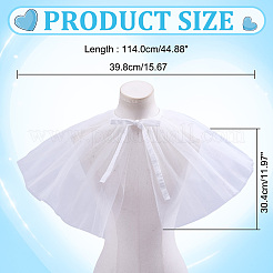 1 collar de malla de tela desmontable&nbsp;AJEW-ME0002-95A