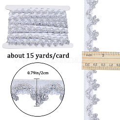 Rubans de dentelle en polyester scintillant de style étincelant de 15 mètre&nbsp;DIY-WH0430-120