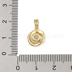 Ottone micro spianare pendenti zirconi&nbsp;KK-U041-02G-01