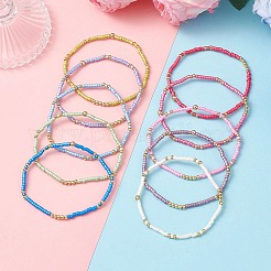 10-teiliges Set aus elastischen Armbändern mit Glasperlen für Damen&nbsp;BJEW-MZ00295