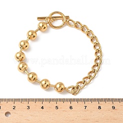 Kugelketten- und kubanische Gliederkettenarmbänder aus 304er Edelstahl für Damen&nbsp;BJEW-V011-02G