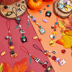 Kit de fabrication de sangles pour mobile sur le thème d'Halloween&nbsp;DIY-SC0032-67
