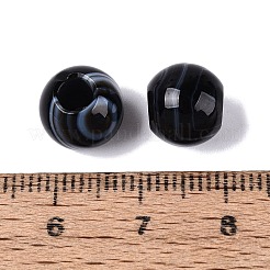 Natürliche schwarze gebänderte Achatperlen (gefärbt und erhitzt) aus Europa&nbsp;G-Q607-03A