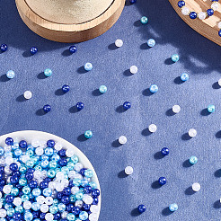 1200 pièce de perles rondes imitation plastique ABS de 4 styles&nbsp;DIY-SP0004-67