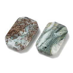Pendentifs en jaspe vert indien naturel à lignes&nbsp;GG-CBAD7AB-02A