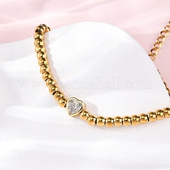 304 Edelstahlperlenarmbänder&nbsp;BJEW-R027-03G
