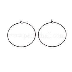 24 pieza de accesorios para pendientes de aro de acero inoxidable quirúrgico 316L de 4 tamaños&nbsp;X1-STAS-ZZ0001-03EB