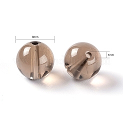 100 Stück 8 mm natürliche Rauchquarz-Rundperlen&nbsp;DIY-LS0002-06