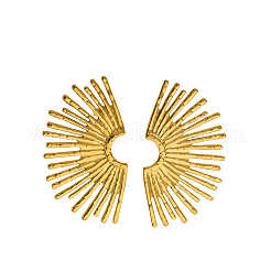 Boucles d'oreilles à tige en alliage en forme d'éventail&nbsp;FS-WGC55C1-01