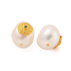 Ovale natürliche Süßwasserperlen&nbsp;PEAR-K009-01G