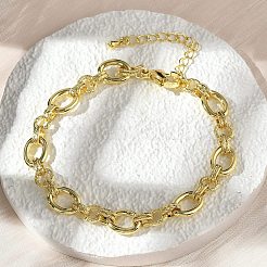 Messing-Kabelkettenarmbänder für Frauen und Männer&nbsp;BJEW-K273-13G